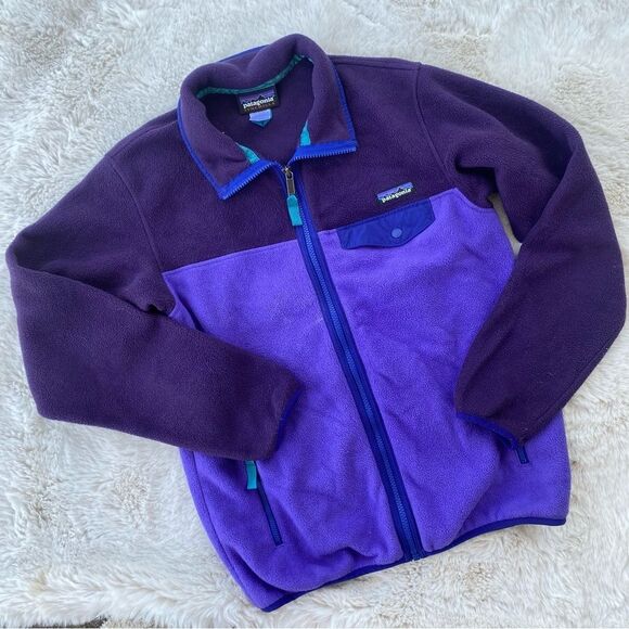Patagonia Full Zip Synchilla Snap-T Jacket Sweater Sz. S Purple Blue - Picture 1 of 6
